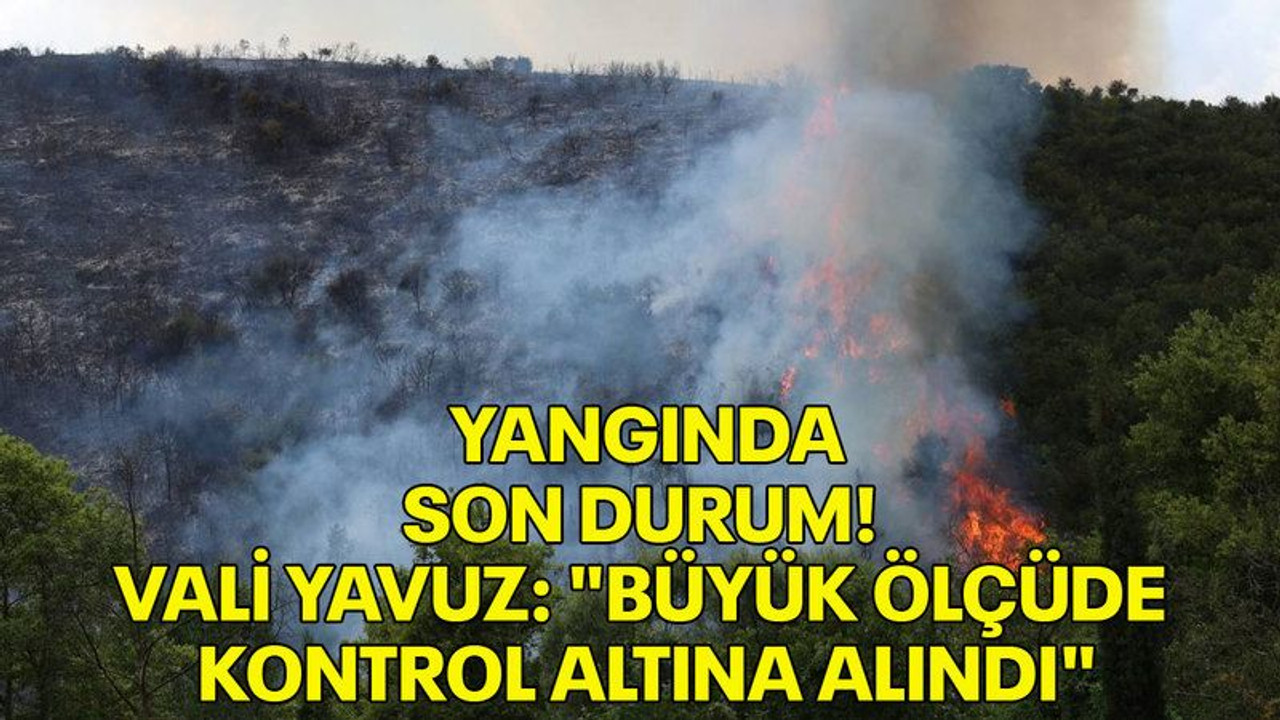 Yangında son durum! Vali Yavuz: "Büyük ölçüde kontrol altına alındı"